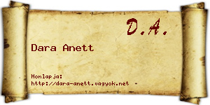 Dara Anett névjegykártya